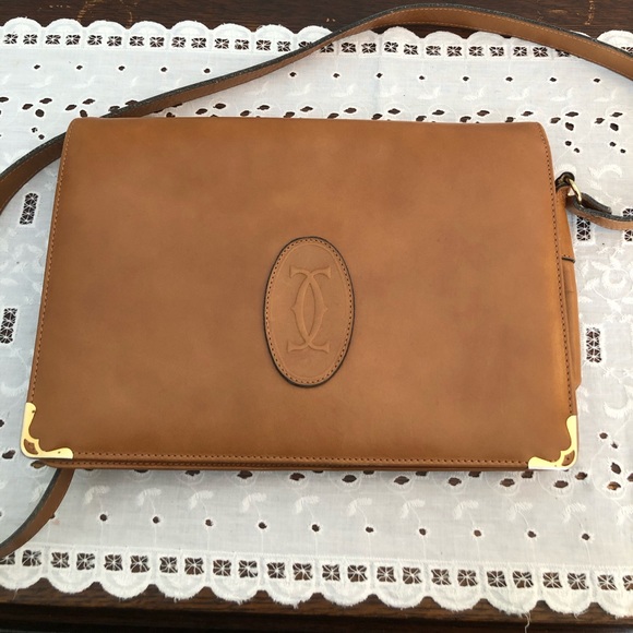 Handbags - Beautiful Leather Envelope Clutch with Strap!